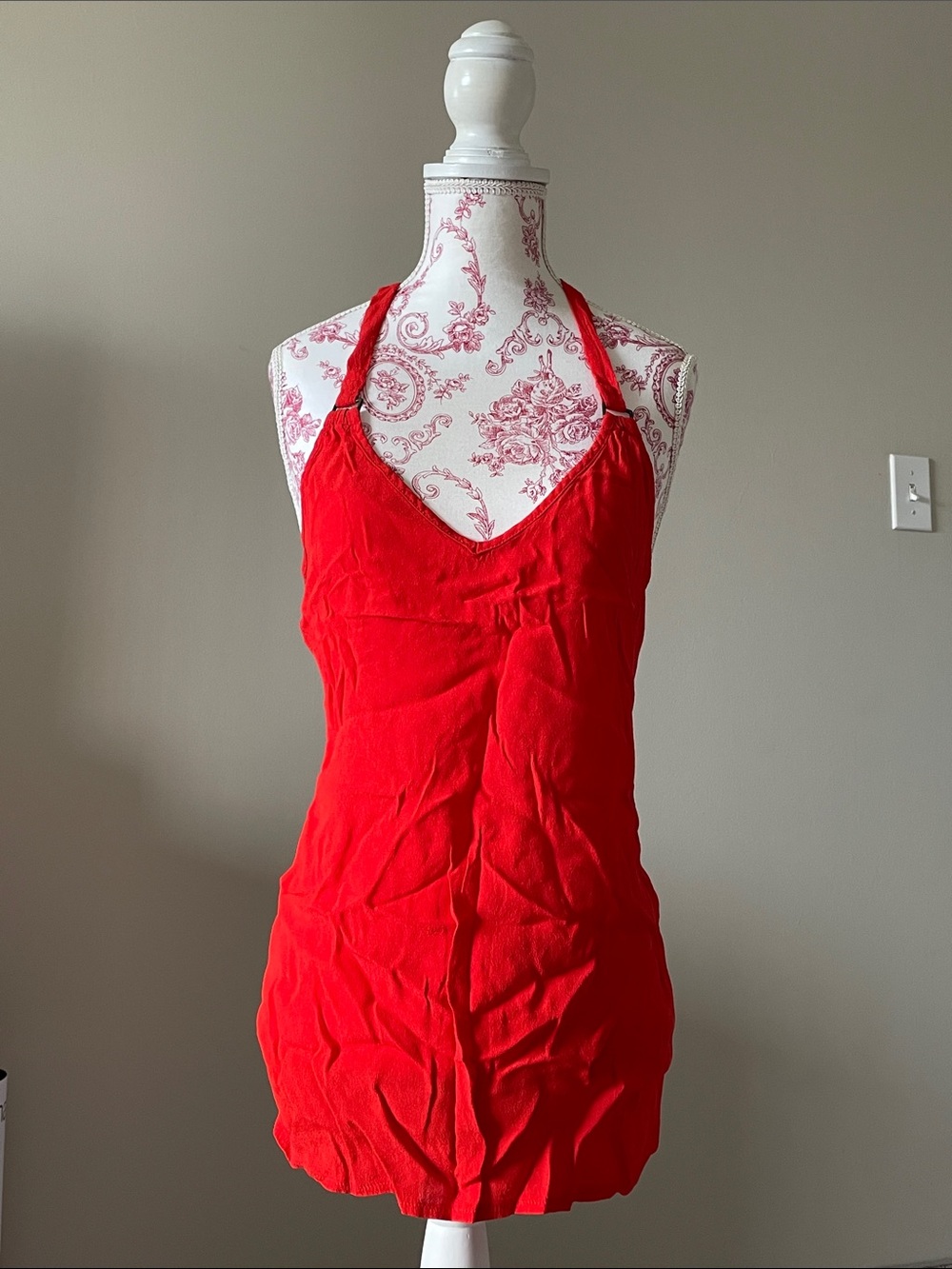 Vanity Red Racerback Tank with Copper Hardware